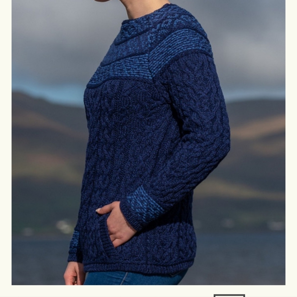 Fair Isle merino wool sweater, Aran Crafts
